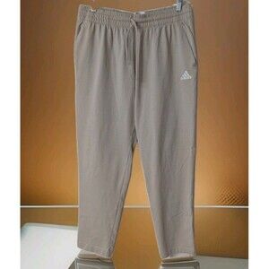 Adidas Training Workout Pants Open Hem Beige Women's Size XL